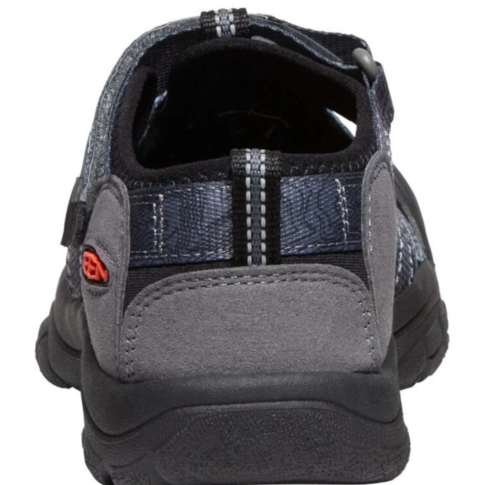 Keen Kids Gray and Black Water Shoe with Orange Accents